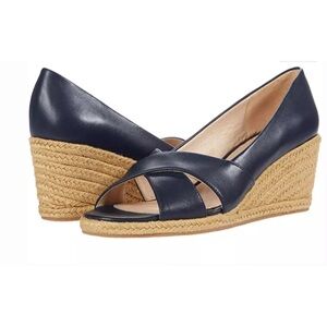 Jack Rogers Navy Wedge Palmer Espadrille Sandals